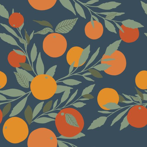 Indy Bloom Designs - Navy Tangerine