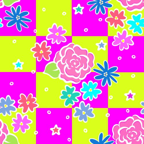 Casey Gowers - Neon Check Floral