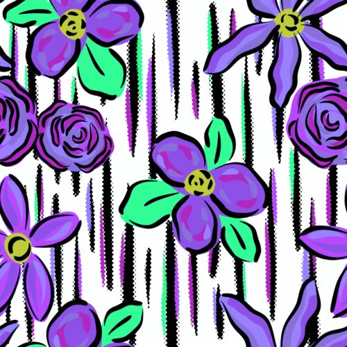 Casey Gowers - Neon Purple Floral