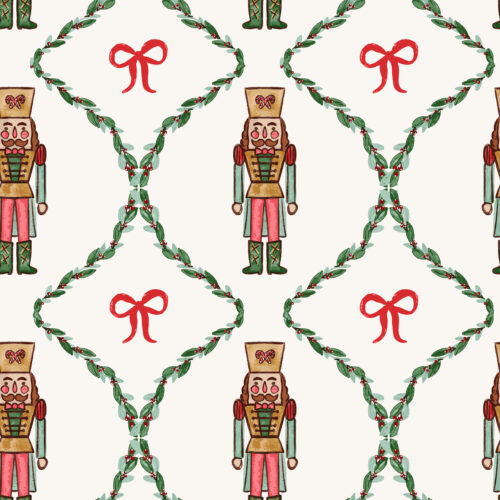 Vivie & Ash - Nutcracker Garland Trellis Pink Red Blue Green