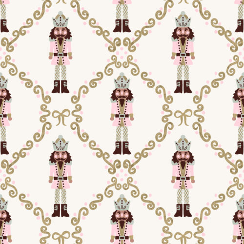 Vivie & Ash - Nutcracker Scroll 25 Pastel Pink And Green