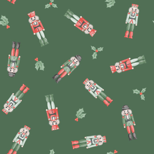 Nutcrackers tossed bright dk green