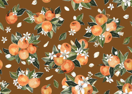 Hip Kid Design - Orange Blossoms on Copper