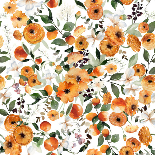 Hip Kid Design - Orange Crush Florals
