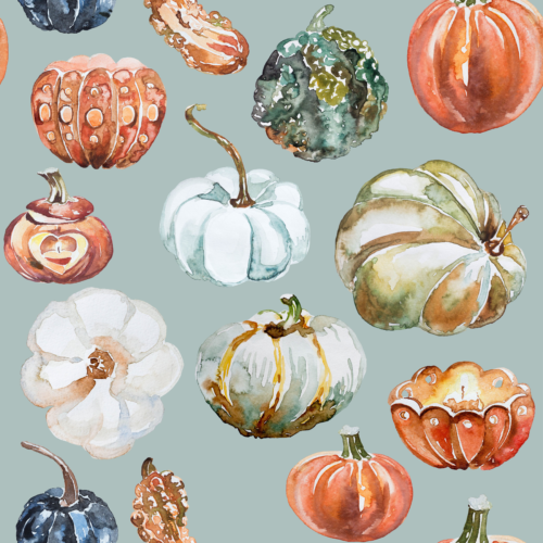 Hip Kid Design - Organic Pumpkins on Tower Gray Blue