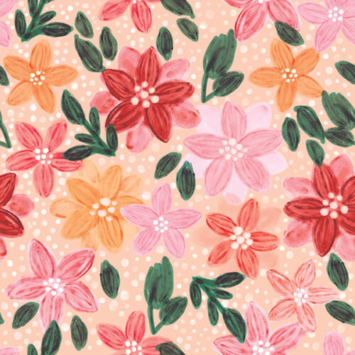 Seamless Gal - Painted Poinsettia