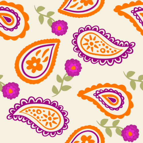 Spring in to Summer - Paisley Orange