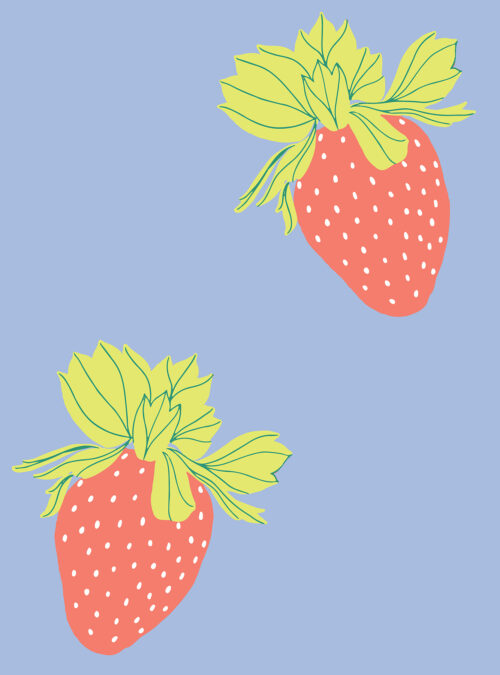 Indy Bloom Designs - Periwinkle Strawberries 6x4