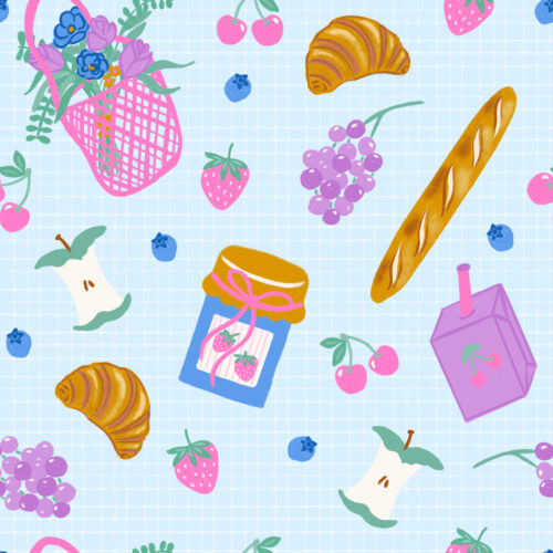 Vivie & Ash - Picnic Light Blue Checker