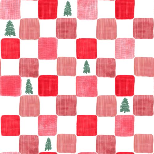 Lindsay Anne - Pine Tree Red Tonal Checker