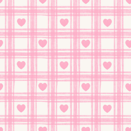 Vivie & Ash - Pink Heart Linen Gingham