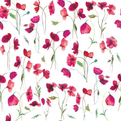Hip Kid Design - Pink Watercolor Poppies