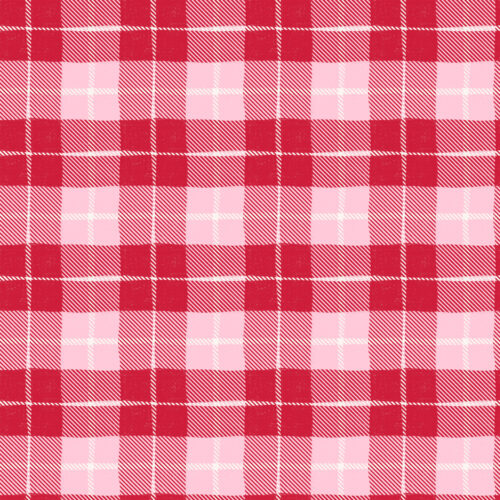 Vivie & Ash - Pink And Red Textured Tartan Plaid