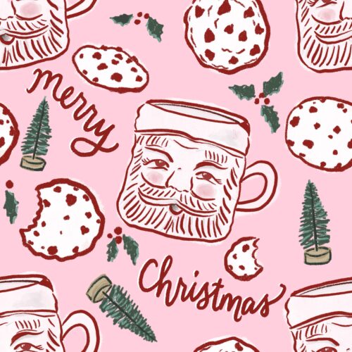 Pink And Red Merry Xmas