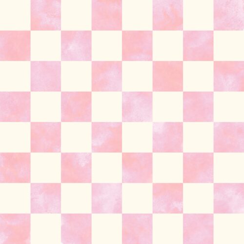 Lindsay Anne - Pink Cream Watercolor Checker