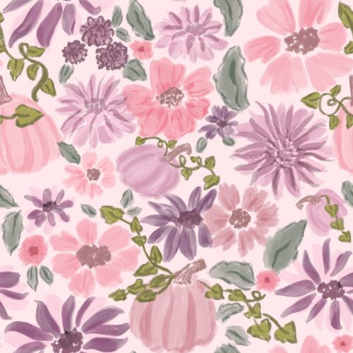 Lindsay Anne - Pink Floral Pumpkin