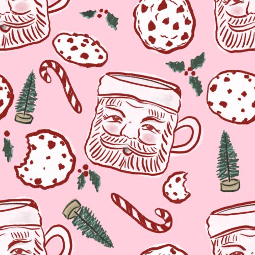 Pink Red With Candy Cane