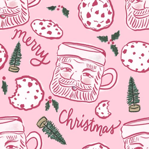 Pink Tonal Merry Xmas