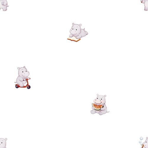 Vanya Minimalist Designs - Playful Hippo 01