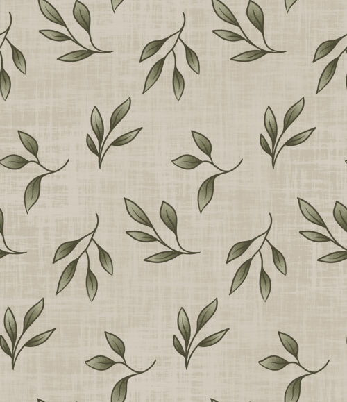 Krystal Winn - Ponies + Peonies Leaf Grey Copy