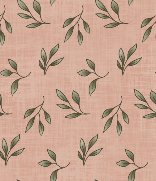 Krystal Winn - Ponies + Peonies Leaf Pink Copy