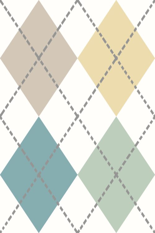Lindsay Anne - Preppy Argyle Cream