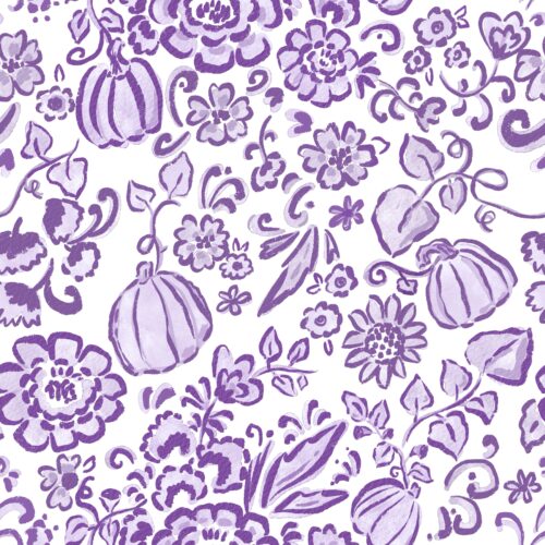 Lindsay Anne - Pumpkin Pottery Floral Plum