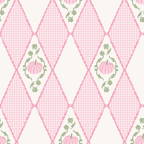 Vivie & Ash - Pumpkin Vine Diamond Gingham Pink