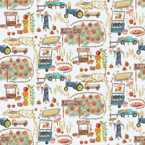 Lindsay Anne - Pumpkin Patch Light Blue