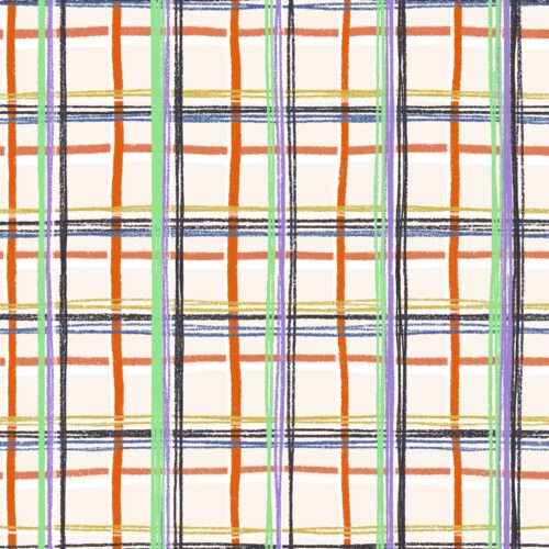 Lindsay Anne - Pumpkin Patch Plaid Ghost White Multi