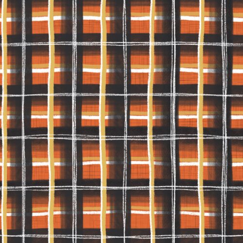 Lindsay Anne - Pumpkin Patch Plaid   Jack O#u2019 Lantern Orange