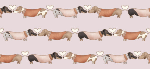 Krystal Winn - Puppy Love Dachshund Lavender