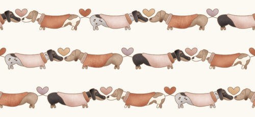 Krystal Winn - Puppy Love Dachshund White
