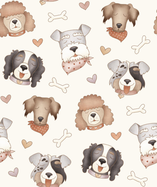 Krystal Winn - Puppy Love Doggies White