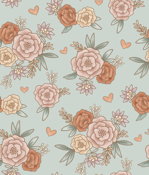 Krystal Winn - Puppy Love Floral Mint