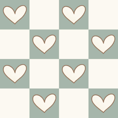 Krystal Winn - Puppy Love Heart Check Mint