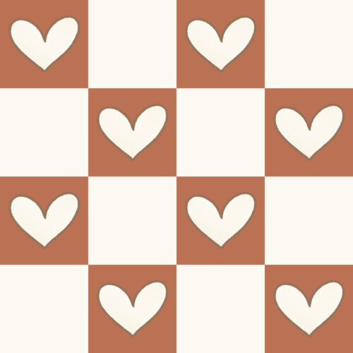 Krystal Winn - Puppy Love Heart Check Red