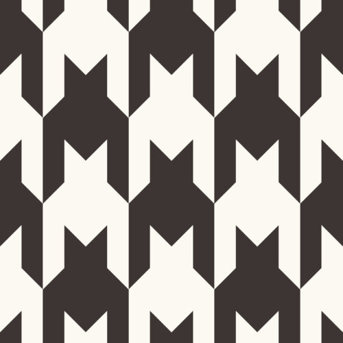 Krystal Winn - Puppy Love Vertical Houndstooth Black