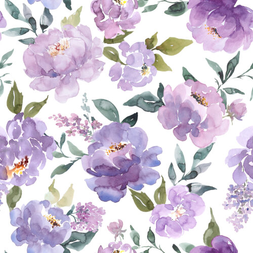 Hip Kid Design - Purple Peony Florals