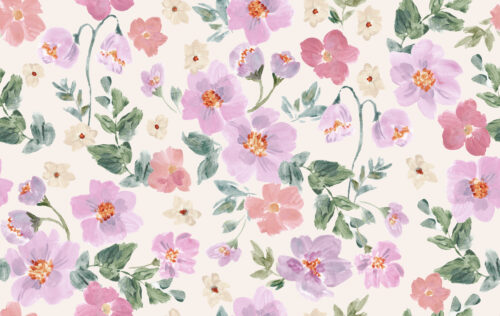 Indy Bloom Designs - Purple Ivy Gardens Vintage Cream 24