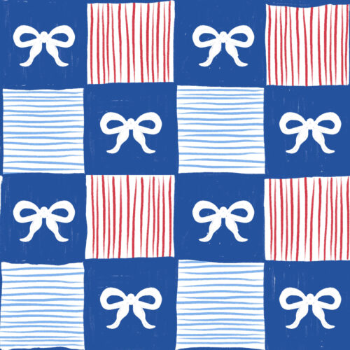 Vivie & Ash - Rwb Bow Stripe Checker