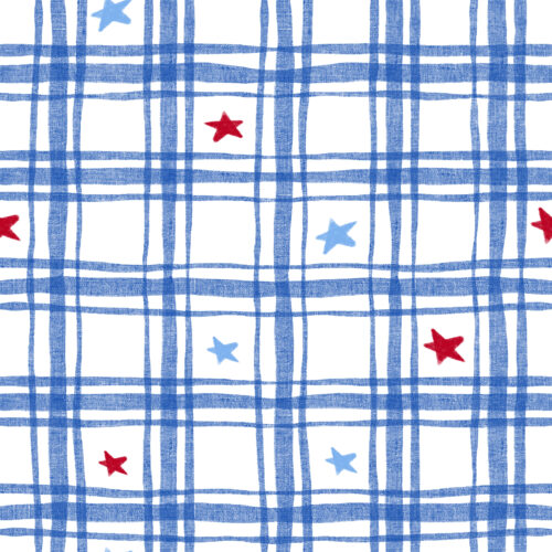 Vivie & Ash - Rwb Linen Gingham And Stars