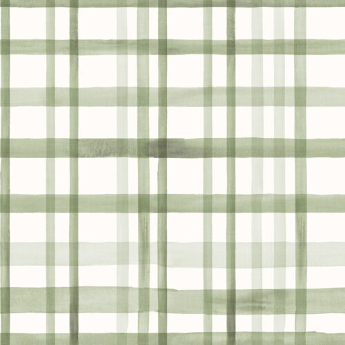 Hip Kid Design - Rain Coriander Watercolor Plaid