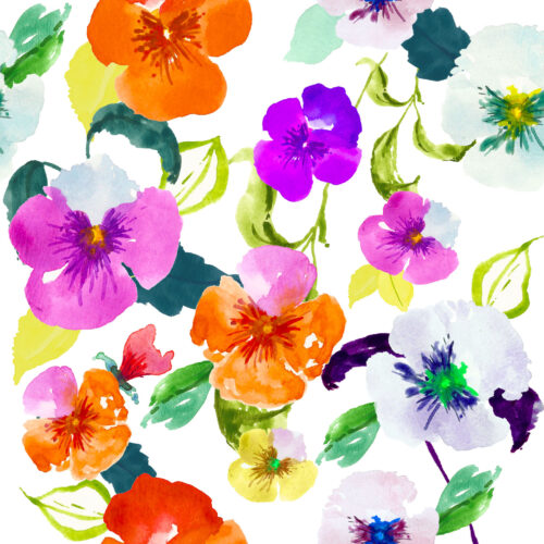 Hip Kid Design - Rainbow Pansies