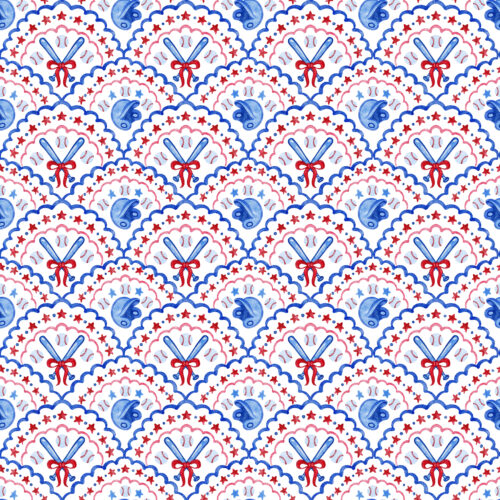 Vivie & Ash - Red White And Blue Baseball Scallop