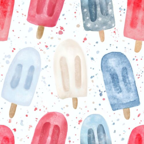 Red white and blue popsicles6x6