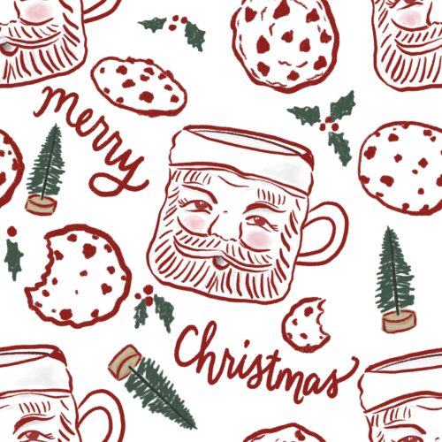 Red White Green Merry Christmas