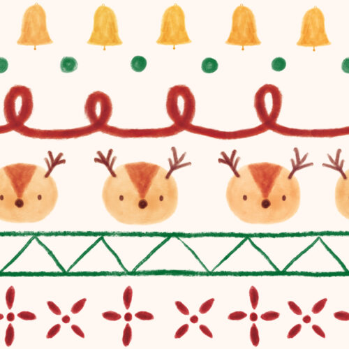 Seamless Gal - Reindeer Christmas Sweater On Cream