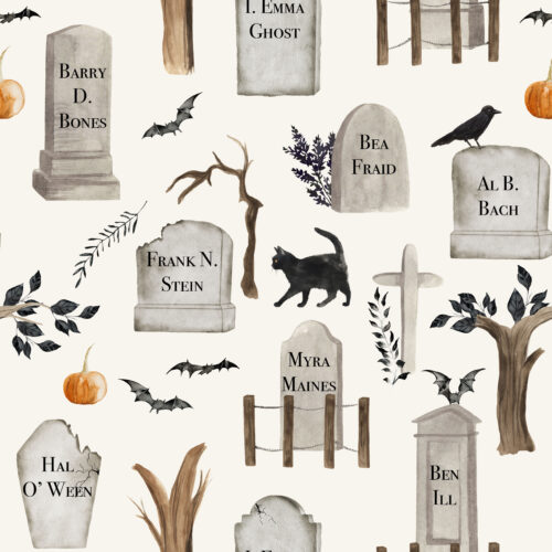 Hip Kid Design - Rest in Pieces Halloween Cemetery