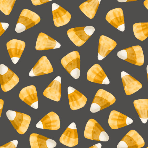 Hip Kid Design - Retro Candy Corn on Charcoal Black
